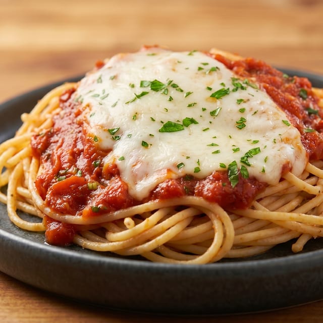 Spaghetti with Sauce Tray.