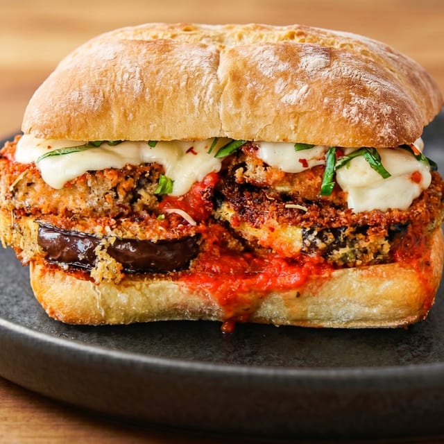 Eggplant Parmigiana Sub.