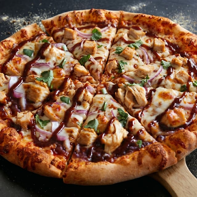 BBQ Chicken Pizza.